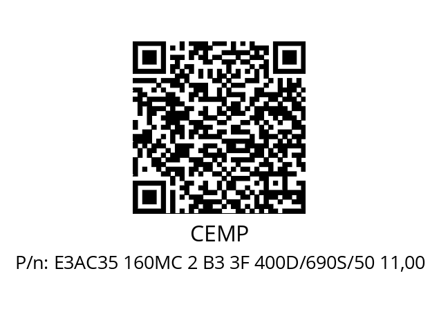   CEMP E3AC35 160MC 2 B3 3F 400D/690S/50 11,00