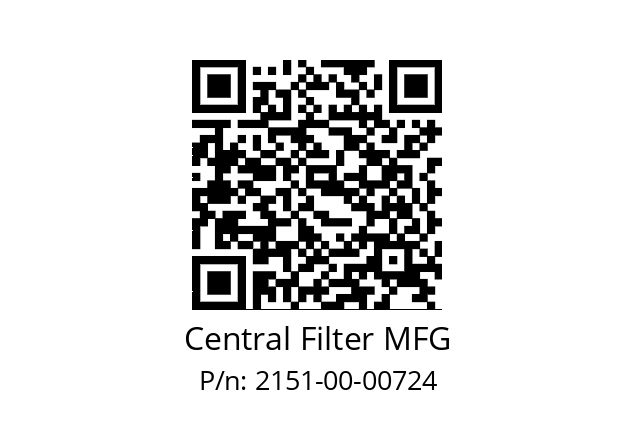   Central Filter MFG 2151-00-00724