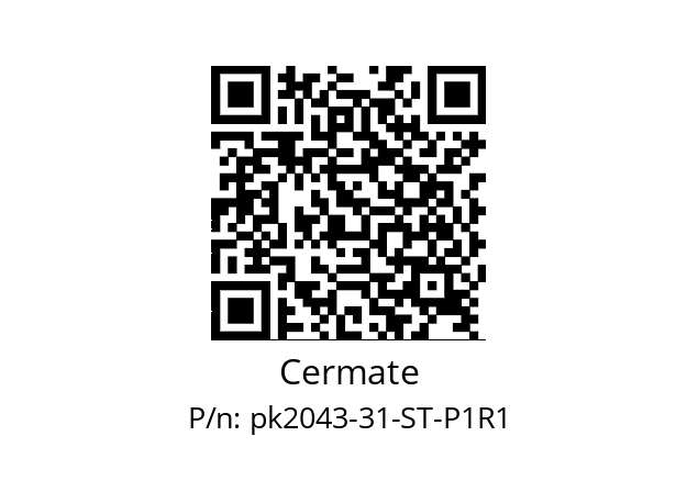   Cermate pk2043-31-ST-P1R1