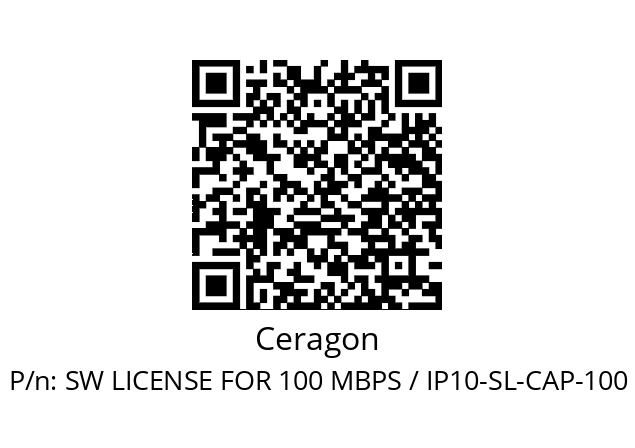   Ceragon SW LICENSE FOR 100 MBPS / IP10-SL-CAP-100