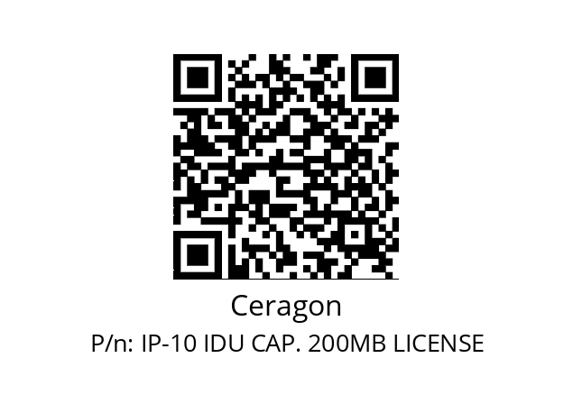   Ceragon IP-10 IDU CAP. 200MB LICENSE