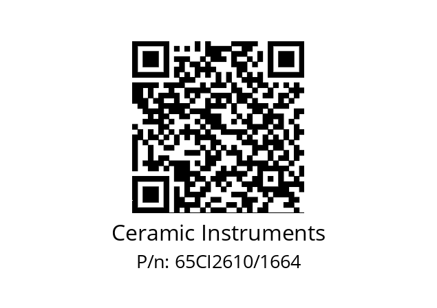   Ceramic Instruments 65CI2610/1664