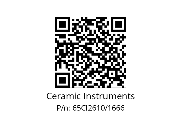   Ceramic Instruments 65CI2610/1666