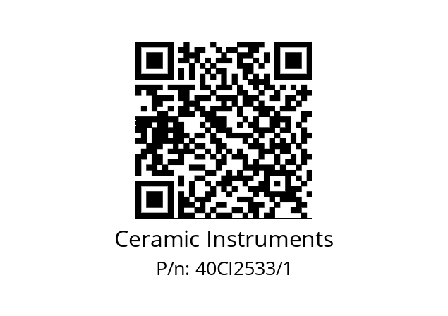   Ceramic Instruments 40CI2533/1