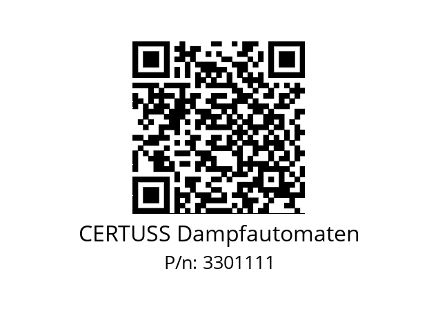   CERTUSS Dampfautomaten 3301111