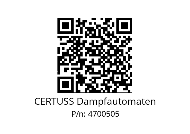   CERTUSS Dampfautomaten 4700505