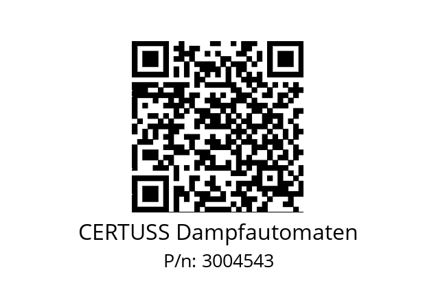   CERTUSS Dampfautomaten 3004543