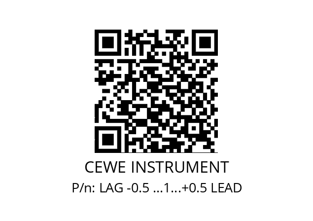   CEWE INSTRUMENT LAG -0.5 ...1...+0.5 LEAD