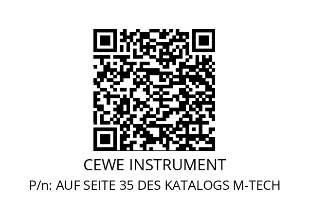   CEWE INSTRUMENT AUF SEITE 35 DES KATALOGS M-TECH