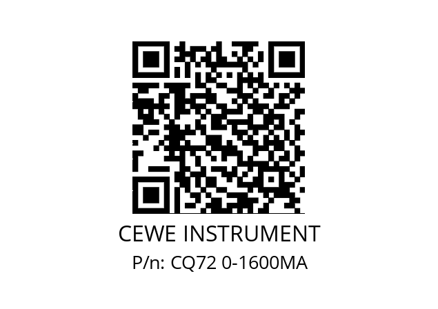   CEWE INSTRUMENT CQ72 0-1600MA