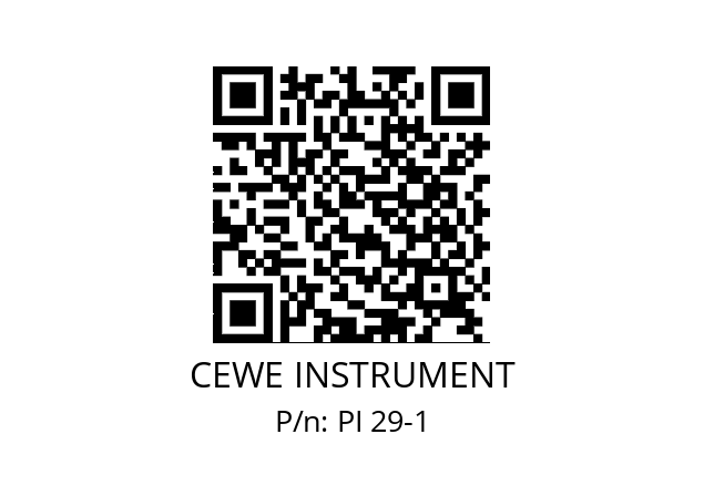   CEWE INSTRUMENT PI 29-1