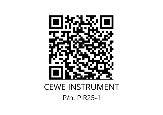   CEWE INSTRUMENT PIR25-1