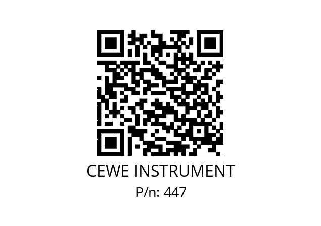   CEWE INSTRUMENT 447