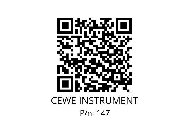   CEWE INSTRUMENT 147