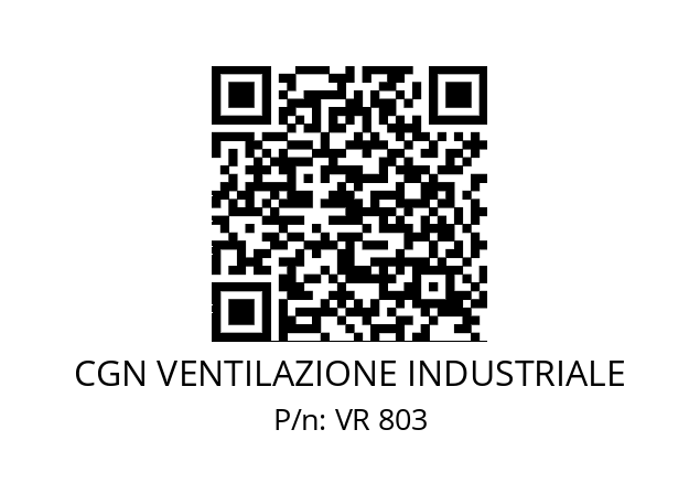   CGN VENTILAZIONE INDUSTRIALE VR 803