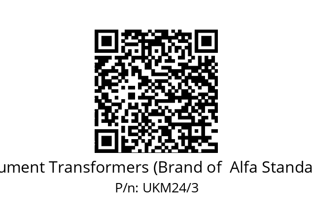   CGS Instrument Transformers (Brand of  Alfa Standard Group) UKM24/3