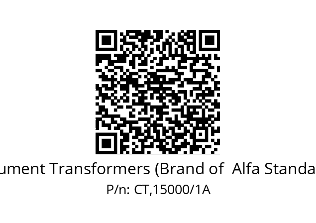   CGS Instrument Transformers (Brand of  Alfa Standard Group) CT,15000/1A