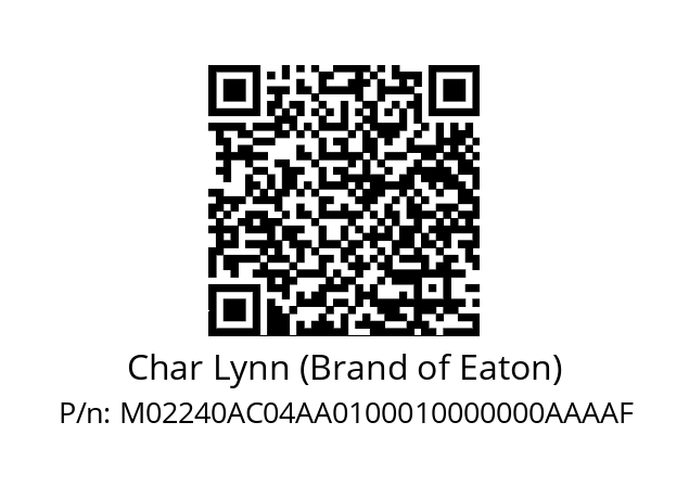   Char Lynn (Brand of Eaton) M02240AC04AA0100010000000AAAAF