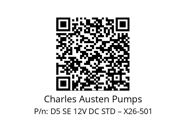   Charles Austen Pumps D5 SE 12V DC STD – X26-501