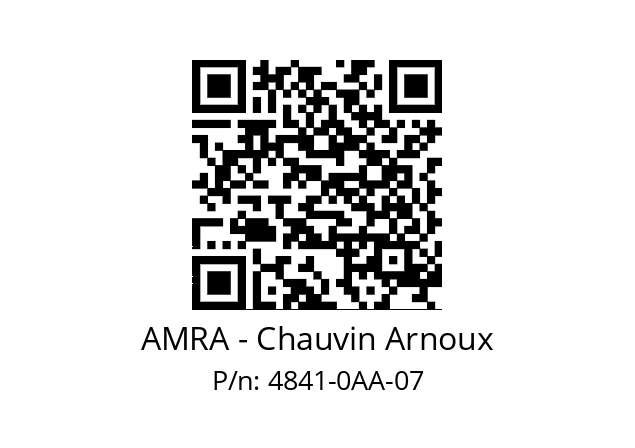   AMRA - Chauvin Arnoux 4841-0AA-07