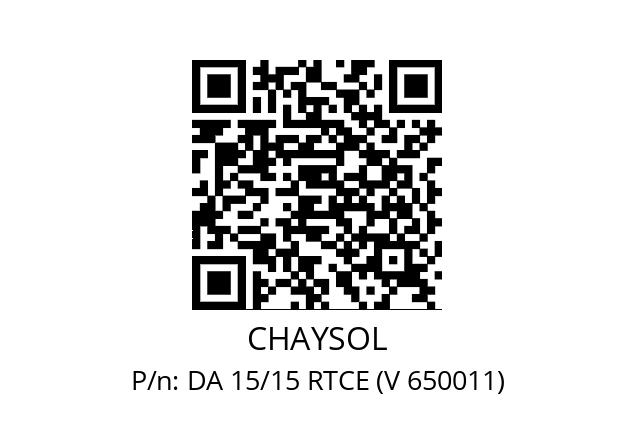   CHAYSOL DA 15/15 RTCE (V 650011)