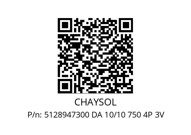   CHAYSOL 5128947300 DA 10/10 750 4P 3V