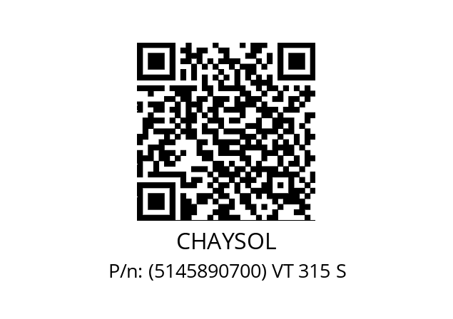   CHAYSOL (5145890700) VT 315 S