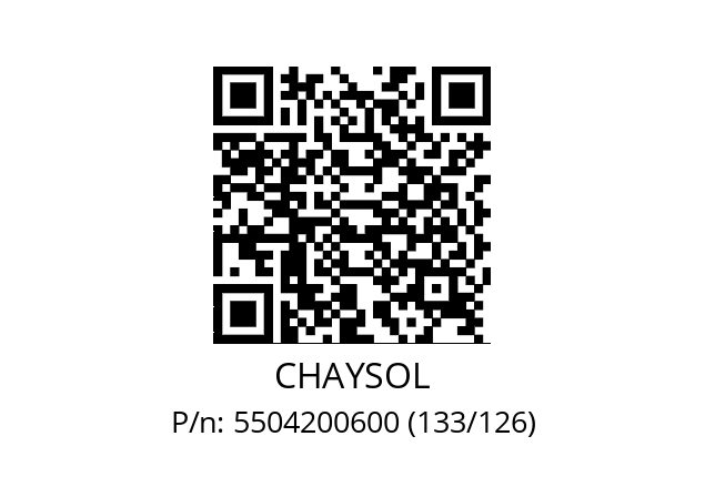   CHAYSOL 5504200600 (133/126)