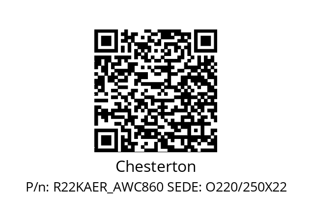   Chesterton R22KAER_AWC860 SEDE: O220/250X22