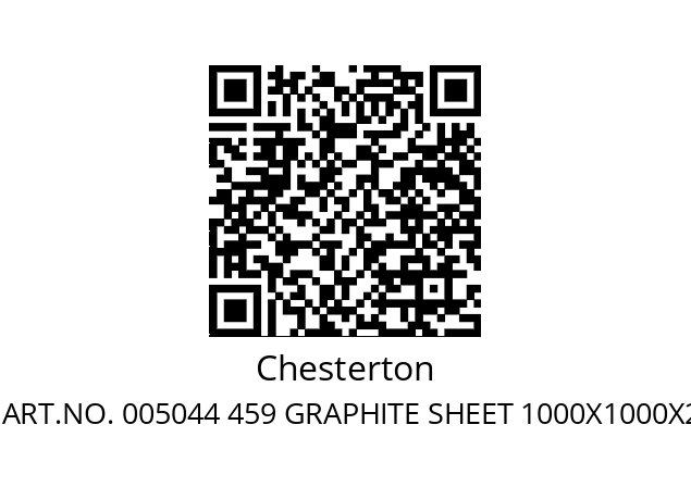   Chesterton ART.NO. 005044 459 GRAPHITE SHEET 1000X1000X2MM