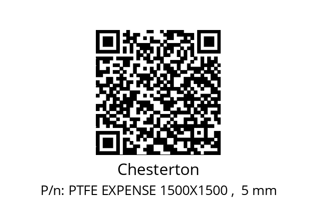   Chesterton PTFE EXPENSE 1500X1500 ,  5 mm