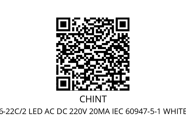   CHINT ND16-22C/2 LED AC DC 220V 20MA IEC 60947-5-1 WHITE COLOUR