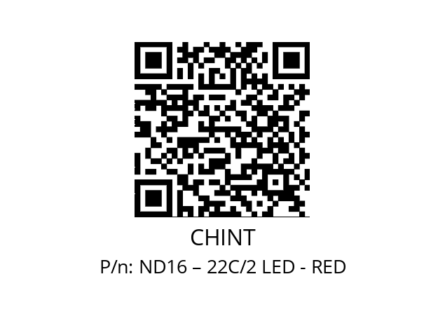   CHINT ND16 – 22C/2 LED - RED