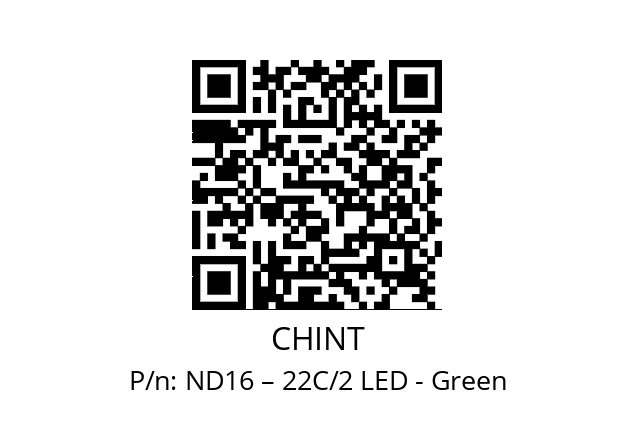   CHINT ND16 – 22C/2 LED - Green