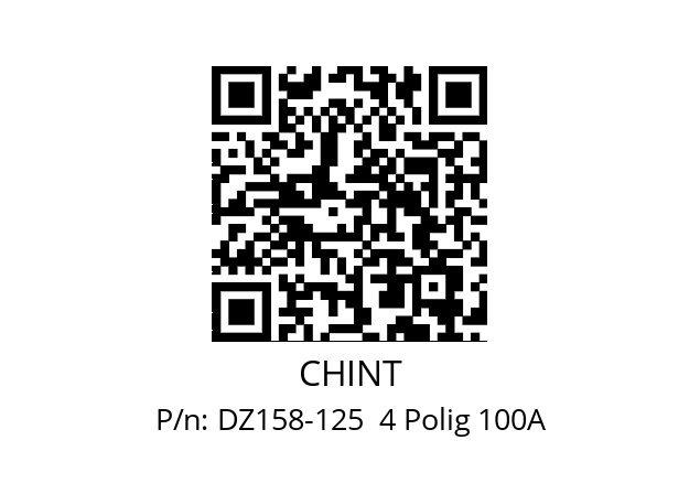   CHINT DZ158-125  4 Polig 100A