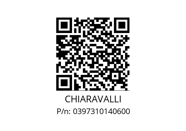   CHIARAVALLI 0397310140600