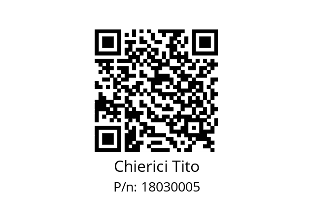   Chierici Tito 18030005