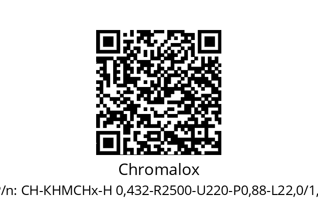   Chromalox СН-КНМСНх-Н 0,432-R2500-U220-P0,88-L22,0/1,0