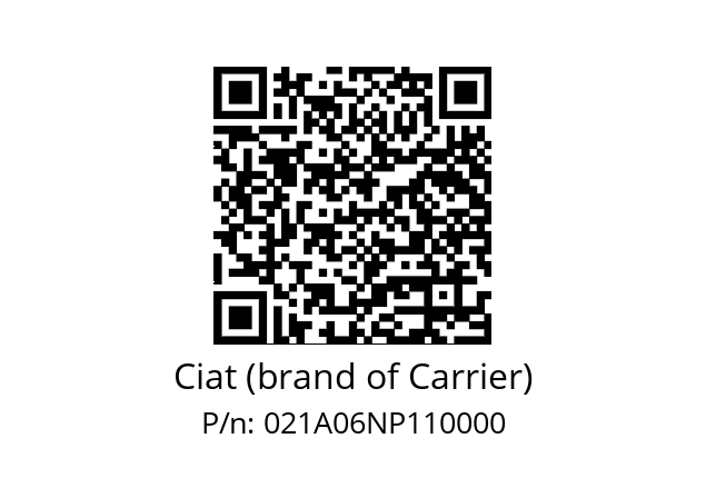   Ciat (brand of Carrier) 021A06NP110000