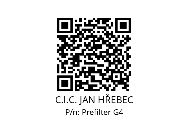   C.I.C. JAN HŘEBEC Prefilter G4