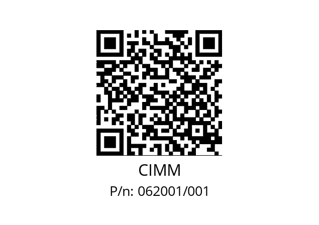   CIMM 062001/001