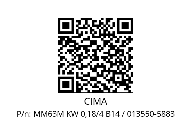   CIMA MM63M KW 0,18/4 B14 / 013550-5883