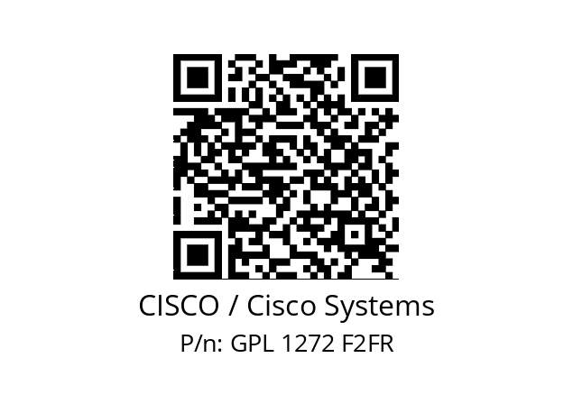   CISCO / Cisco Systems GPL 1272 F2FR