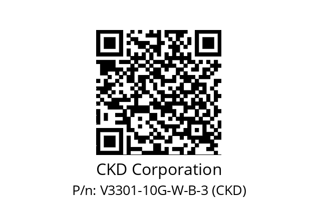   CKD Corporation V3301-10G-W-B-3 (CKD)