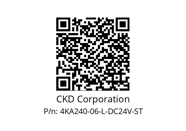   CKD Corporation 4KA240-06-L-DC24V-ST