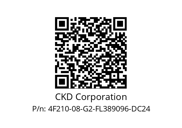   CKD Corporation 4F210-08-G2-FL389096-DC24