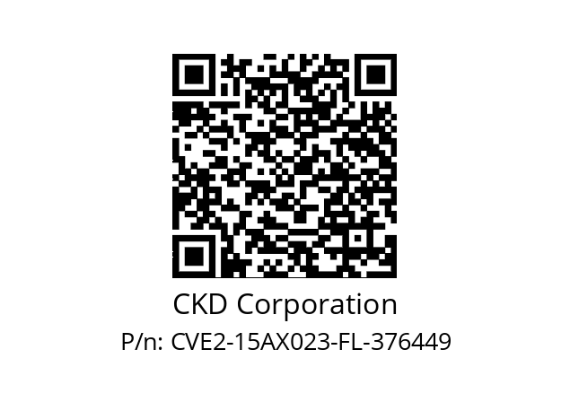   CKD Corporation CVE2-15AX023-FL-376449