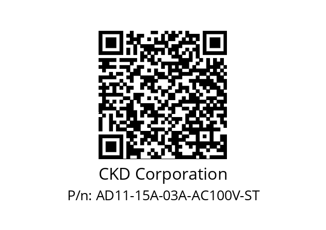   CKD Corporation AD11-15A-03A-AC100V-ST