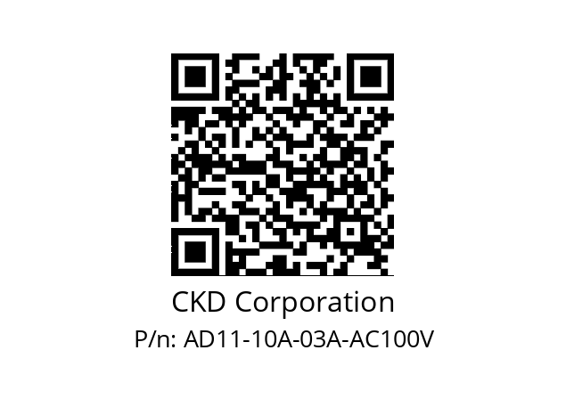   CKD Corporation AD11-10A-03A-AC100V