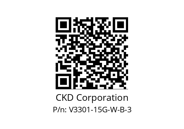   CKD Corporation V3301-15G-W-B-3